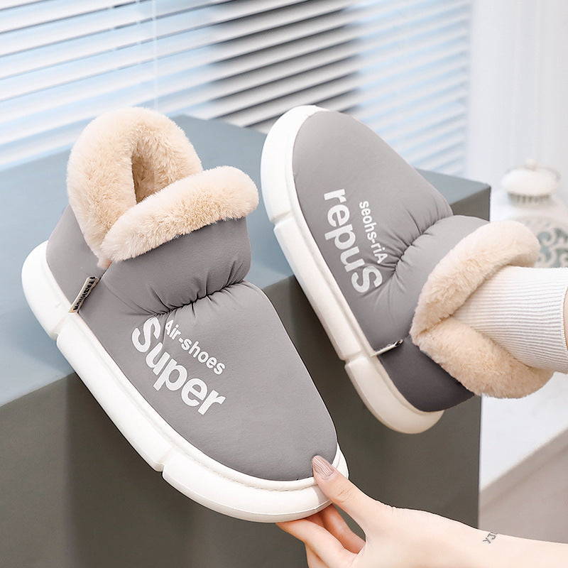Groovywish Home Slippers Plush Unisex Warm Winter Shoes