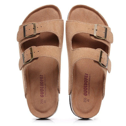 Groovywish Men Retro Casual Orthopedic Sandals Buckle Summer Slides