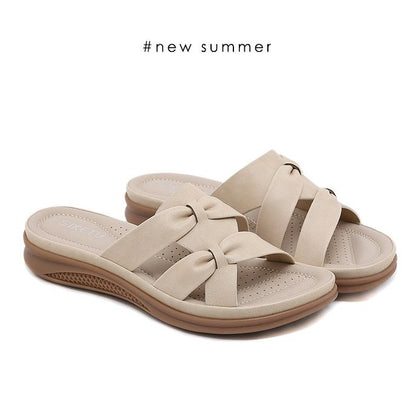 GroovyWish Women Orthopedic Sandals Bow-knot EVA Summer Ladies Beach Slides