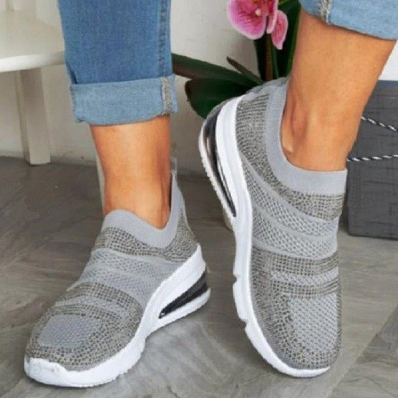 Groovywish Casual Orthopedic Shoes Sneakers Cushion Mesh Slip-on Sneakers