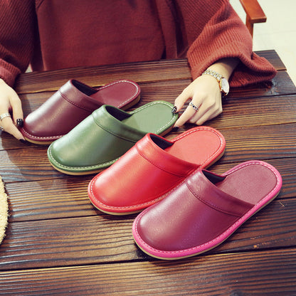 Groovywish Leather Flat Men Slippers Light Odorless Leisure Shoes