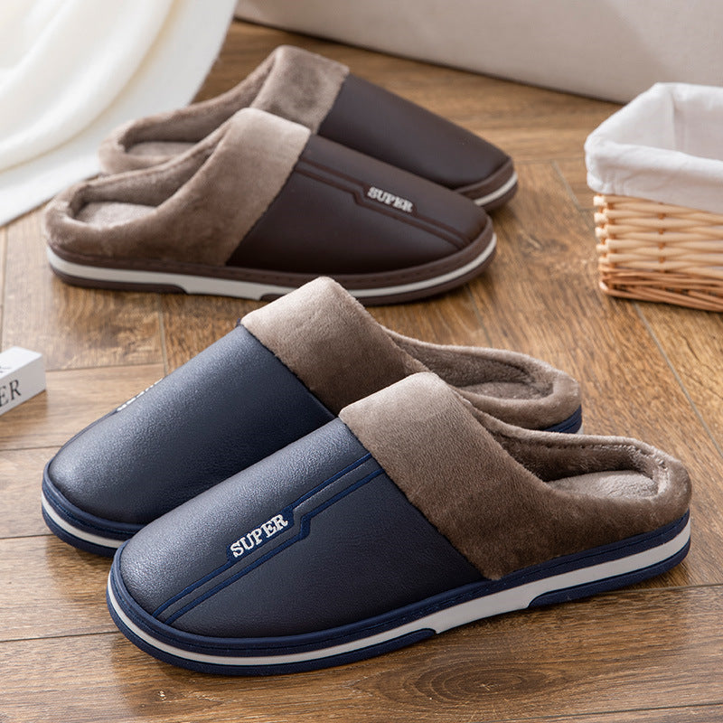 Groovywish Plus Size Winter Slippers Men Home Footwear