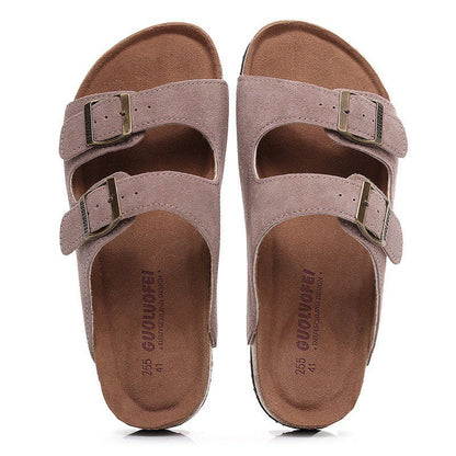 Groovywish Men Retro Casual Orthopedic Sandals Buckle Summer Slides