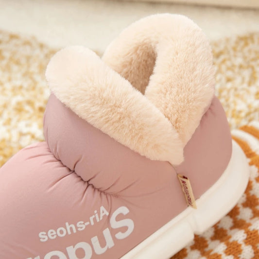 Groovywish Home Slippers Plush Unisex Warm Winter Shoes