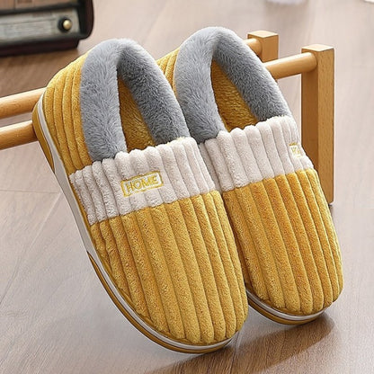 Groovywish Men Back Wrap Slippers Washable Winter Shoes