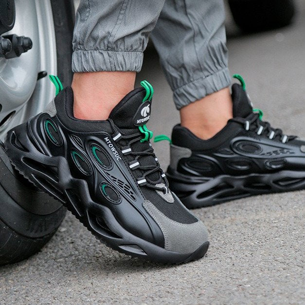 GroovyWish Orthopedic Shoes Men Protective Steel Toe High Top Working Sneakers Fashionable