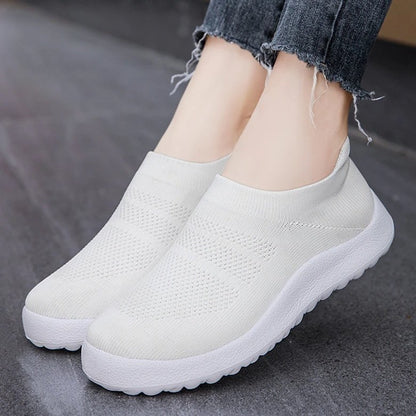 GRW Orthopedic Shoes Women Breathable Wear-resistant Slip-ons Wowen Mesh Elegant Summer