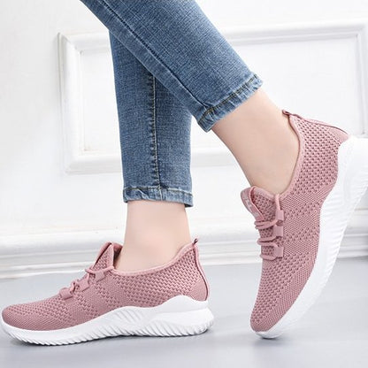 GroovyWish Women Orthopedic Shoes Comfy Elastic Mesh Round Toe Running Sneakers