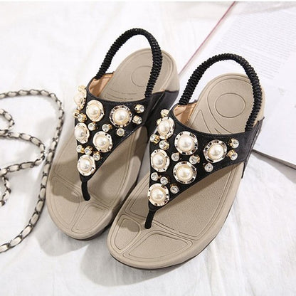 GRW Arch Support Sandals For Women Back Strap Soft Thong Rhinestone Bling Flip-flops Stylish Summer Season