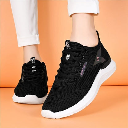 GroovyWish Women Platform Orthopedic Shoes Deodorization Mesh Lace-up Walking Sneakers