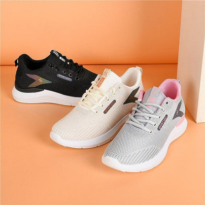 GroovyWish Women Platform Orthopedic Shoes Deodorization Mesh Lace-up Walking Sneakers