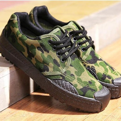 Groovywish Men Orthopedic Shoes Camouflage Canvas Sneakers