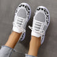 Groovywish Orthopedic Shoes For Women Leopard Mesh Trendy Summer Sneakers