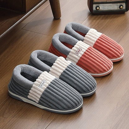 Groovywish Men Back Wrap Slippers Washable Winter Shoes