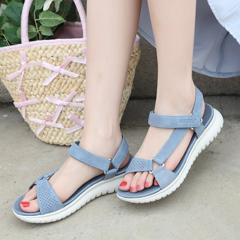 GroovyWish Orthopedic Sandals For Women EVA Foldable Sole Velcro Arch Support Summer Fashion
