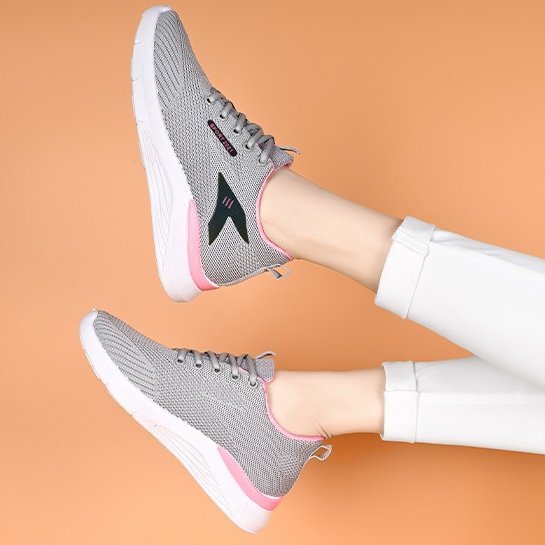 GroovyWish Women Platform Orthopedic Shoes Deodorization Mesh Lace-up Walking Sneakers