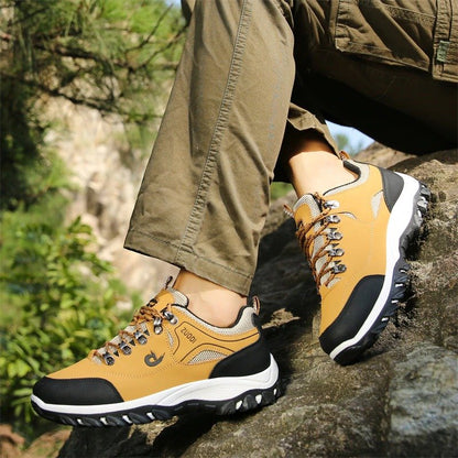 GroovyWish Men Orthopedic Shoes Anti-collision Anti-slip Rubber Hiking Sneakers