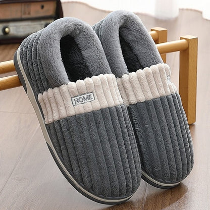 Groovywish Men Back Wrap Slippers Washable Winter Shoes