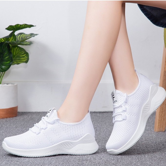 GroovyWish Women Orthopedic Shoes Comfy Elastic Mesh Round Toe Running Sneakers