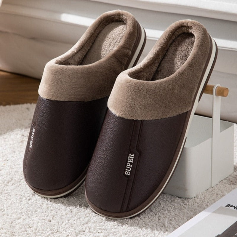 Groovywish Plus Size Winter Slippers Men Home Footwear