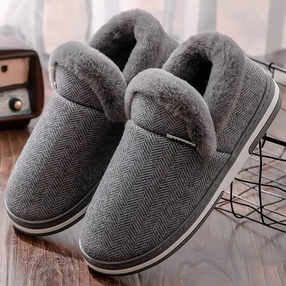 Groovywish Women Cute Fur Slippers Heel Wrap Winter Footwear