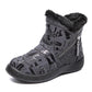Groovywish Women Warm Winter Boots Waterproof Furred Collar Orthopedic Shoes