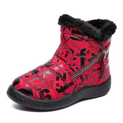 Groovywish Women Warm Winter Boots Waterproof Furred Collar Orthopedic Shoes
