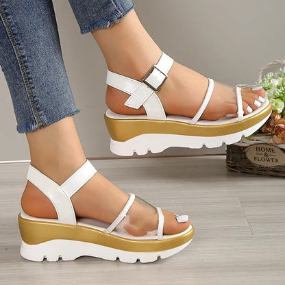 GRW Arch Support Sandals Women Memory Foam Clear Ankle Strap EVA Plus Size Unique Summer