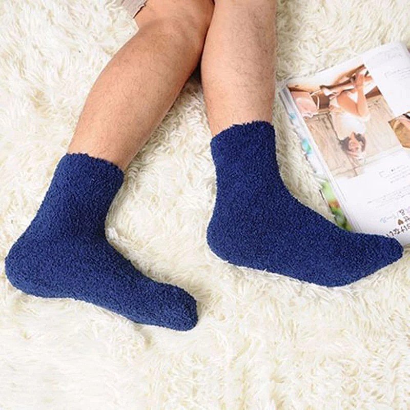 Groovwywish Cute Fur Socks Soft Warm Winter Unisex Stockings