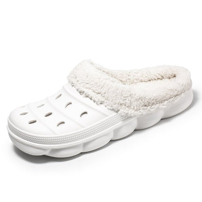 Groovywish Fluffy Plush Slippers Plus Size EVA Men Clogs