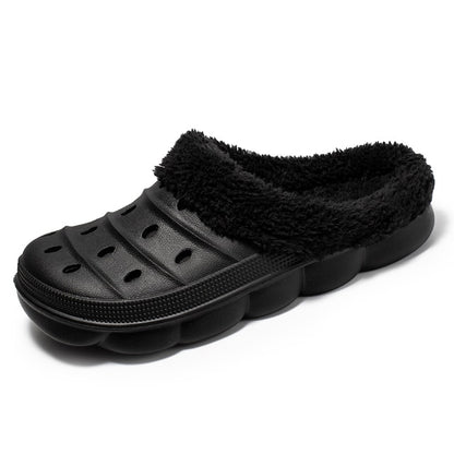 Groovywish Fluffy Plush Slippers Plus Size EVA Men Clogs