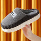 Groovywish Men Soft Plush Slippers Heel Protection Indoor Shoes