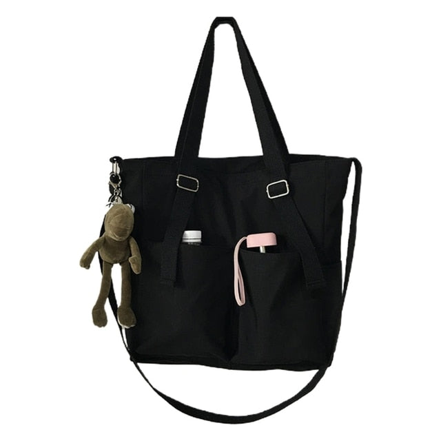 GroovyWish Tote Bag Nylon Waterproof Large Capacity Crossbody Shoulder Bag For Women
