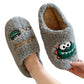 Groovywish Cute Fur Slippers For Women Nonslip Winter Home Slides