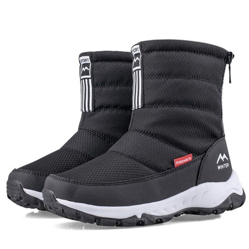 Groovywish Waterproof Women Snow Boots Nonslip Plush Orthopedic Shoes