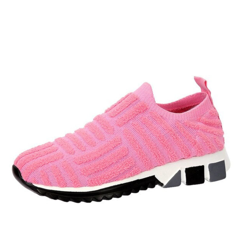 Groovywish Women Orthopedic Shoes Knit Slip-on Comfy Leisure Sneakers