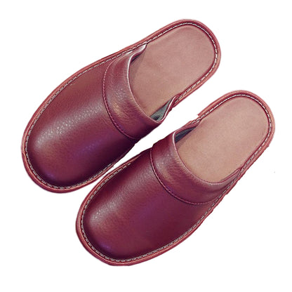 Groovywish Leather Flat Men Slippers Light Odorless Leisure Shoes