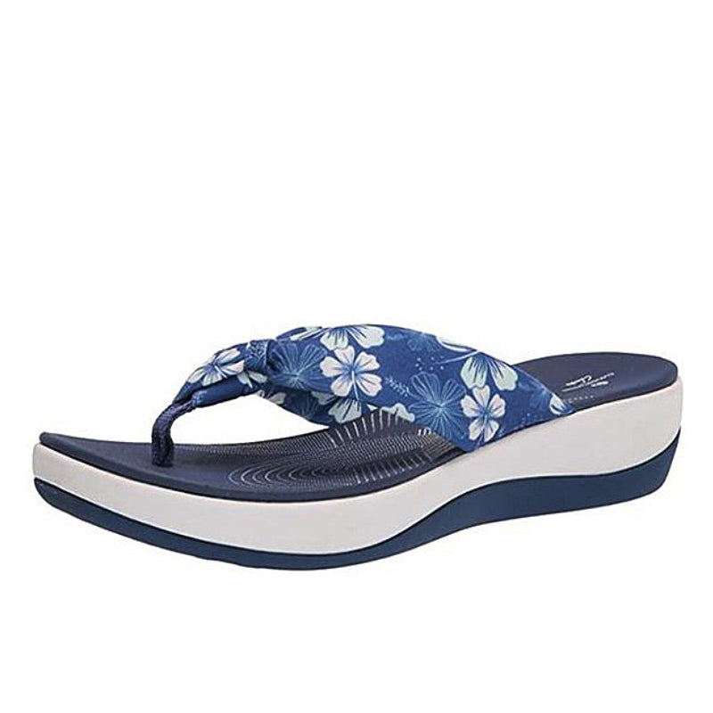 GroovyWish Women Best Flip-Flops Floral Memory Foam Beach Sandals
