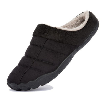 Groovywish Winter Fur Slippers For Men Suede Interior Shoes