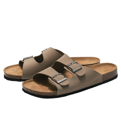 Groovywish Suede Orthopedic Sandals For Men Arch Support Slides