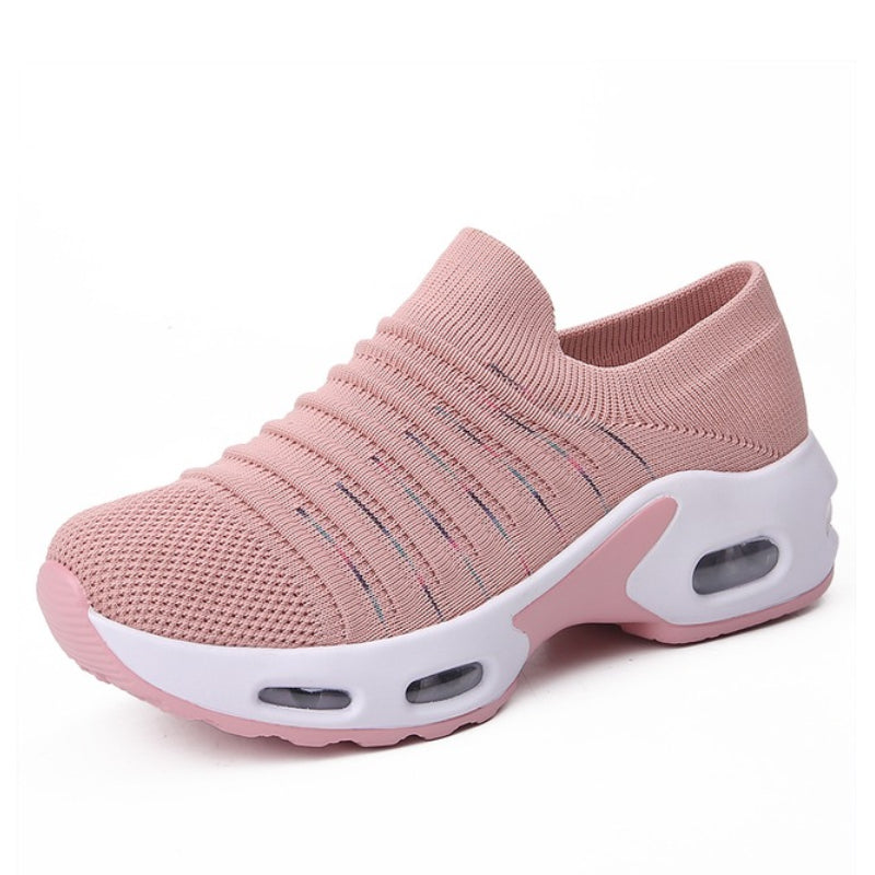 GroovyWish Orthopedic Shoes Women Breathable Slip-on Sneakers Air Cushion Mesh Leisure