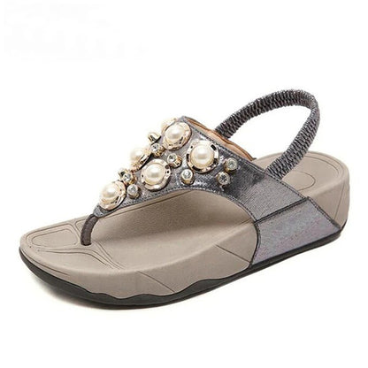 GRW Arch Support Sandals For Women Back Strap Soft Thong Rhinestone Bling Flip-flops Stylish Summer Season