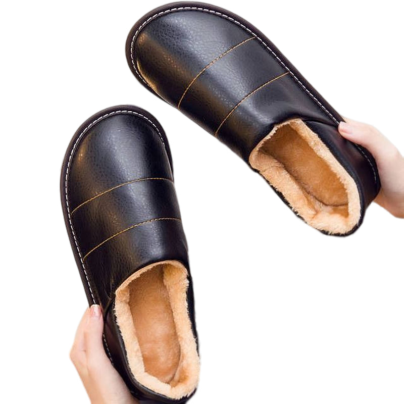 Groovywish Women Interior Fur Slippers Waterproof Winter Shoes