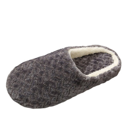 Groovywish Men Anti-slip Warm Soft Winter Home Slippers