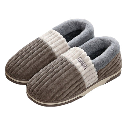 Groovywish Men Back Wrap Slippers Washable Winter Shoes