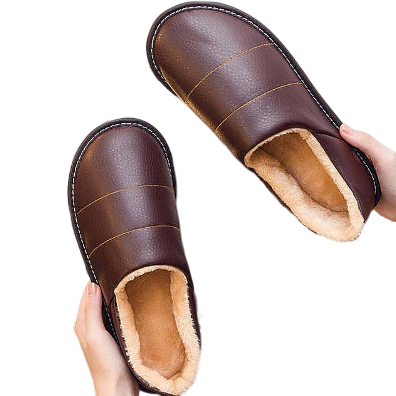 Groovywish Women Interior Fur Slippers Waterproof Winter Shoes