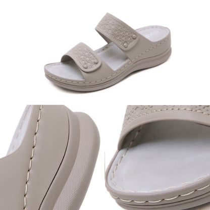 GRW Leisure Sandals Women Cushioned EVA Sole Breathable Vintage Slides Basic Summer