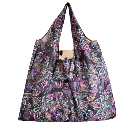 GroovyWish Tote Bag Big Size Thick Nylon Environmental Protection Reusable Polyeste Portable Shoulder Bag Foldable Shopping Bag For Women
