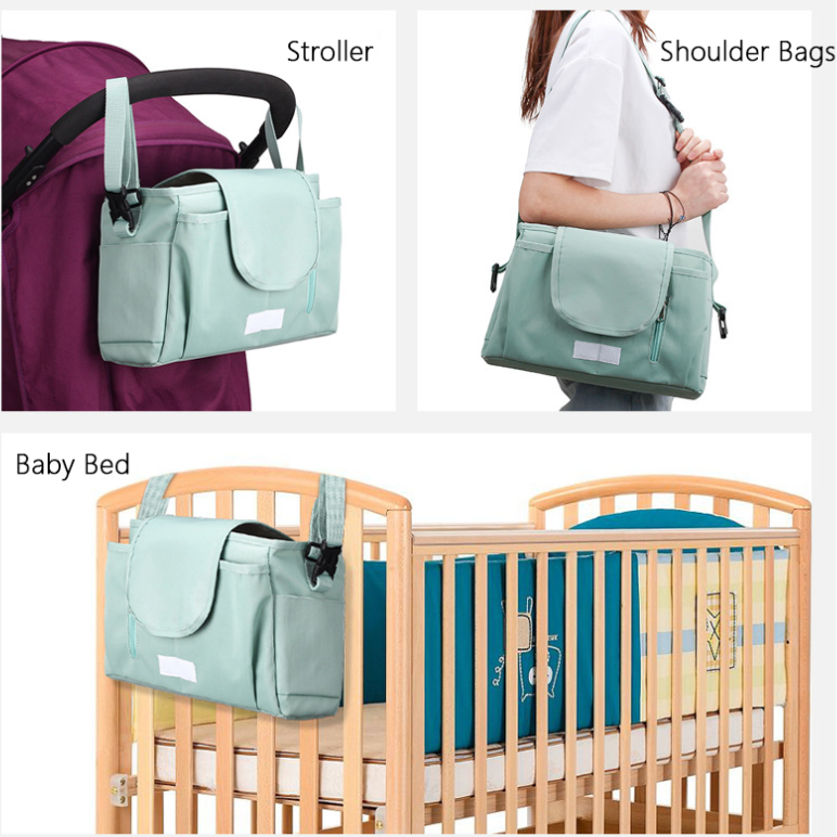 GroovyWish Diaper Bag Bottle Holder Large Capacity Shoulder Bag For Mommy