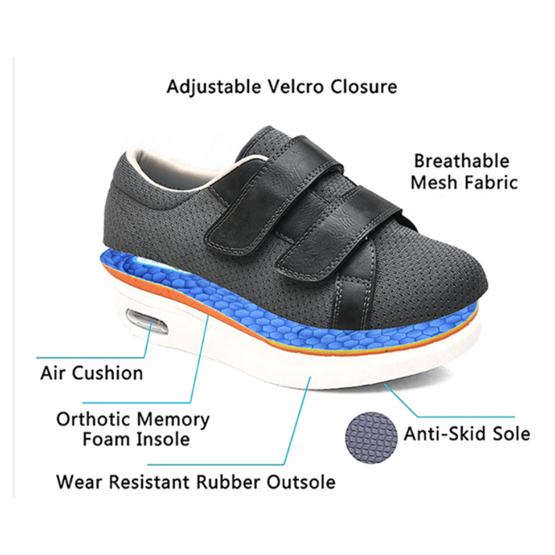 GRW Women Orthopedic Shoes Arch Support Breathable Comfortable Adjusting Anti Slip Walking Shoes